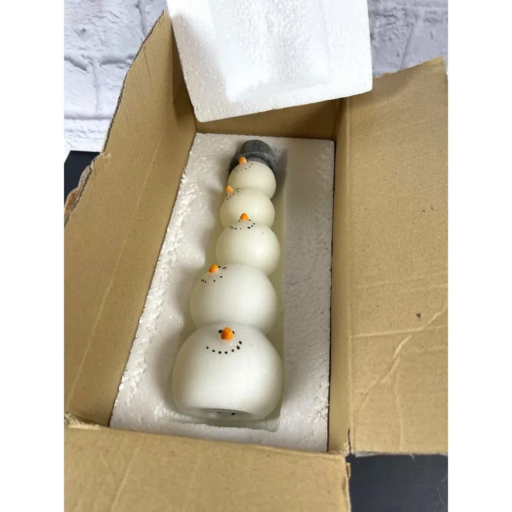 VTG Retro Stacked Snowman Light Works Totem Pole Christmas Holiday Illumination - Picture 16 of 16